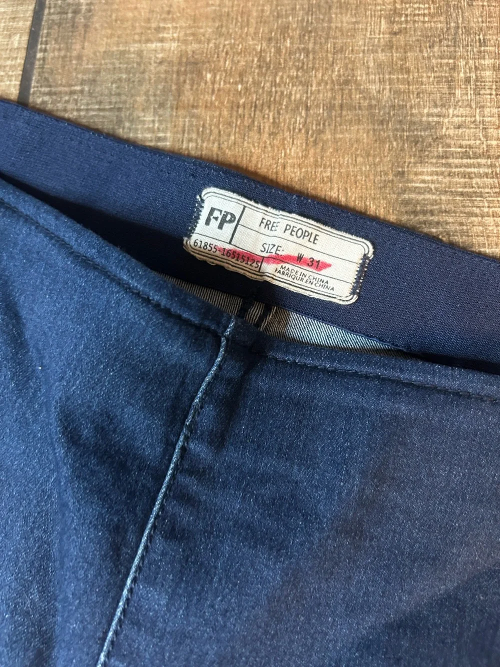 Free People Denim Slip On Flare Sz 31 / 17W / 33L